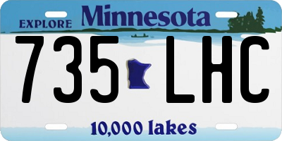 MN license plate 735LHC
