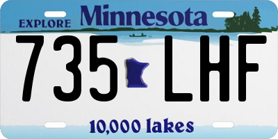 MN license plate 735LHF