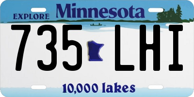 MN license plate 735LHI