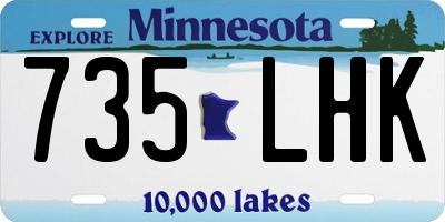 MN license plate 735LHK