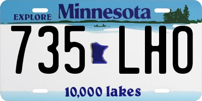 MN license plate 735LHO