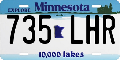 MN license plate 735LHR