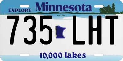 MN license plate 735LHT