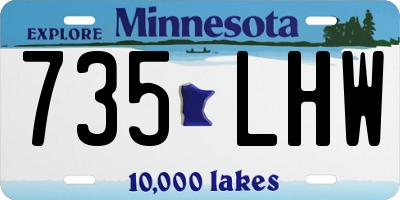 MN license plate 735LHW