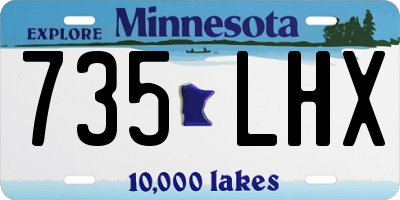 MN license plate 735LHX