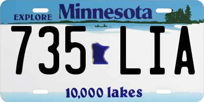 MN license plate 735LIA