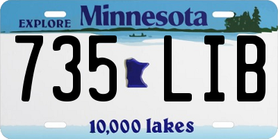 MN license plate 735LIB