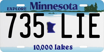 MN license plate 735LIE