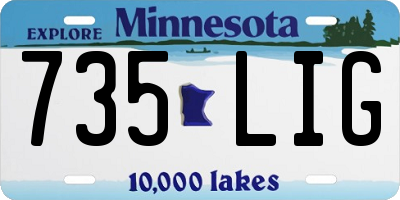 MN license plate 735LIG