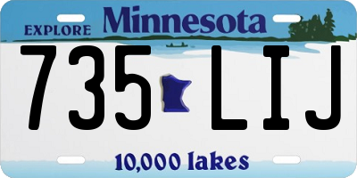 MN license plate 735LIJ