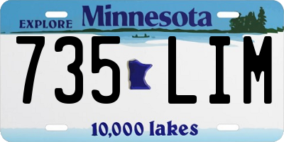 MN license plate 735LIM