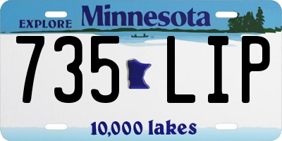 MN license plate 735LIP