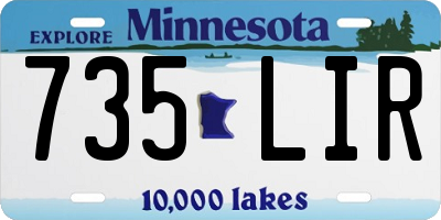 MN license plate 735LIR