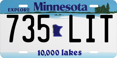 MN license plate 735LIT