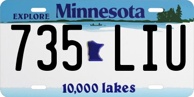 MN license plate 735LIU