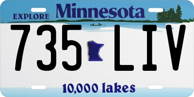 MN license plate 735LIV
