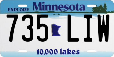 MN license plate 735LIW