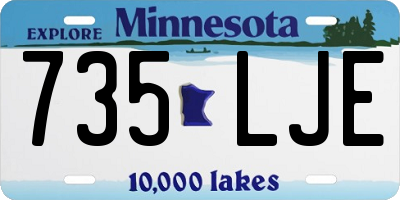 MN license plate 735LJE
