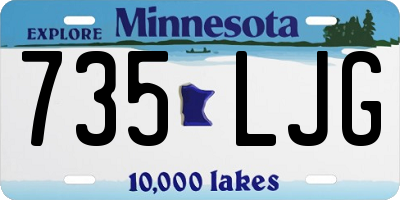 MN license plate 735LJG