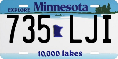 MN license plate 735LJI