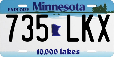 MN license plate 735LKX