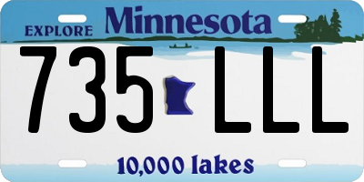 MN license plate 735LLL