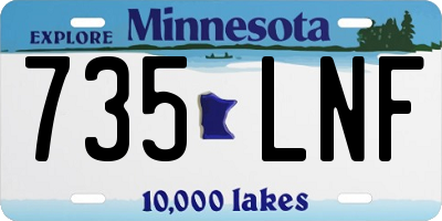 MN license plate 735LNF