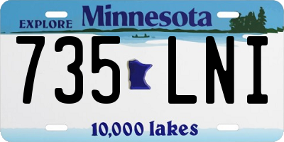 MN license plate 735LNI