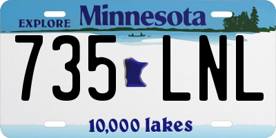 MN license plate 735LNL