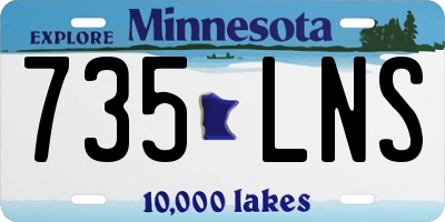 MN license plate 735LNS