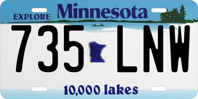 MN license plate 735LNW