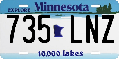 MN license plate 735LNZ