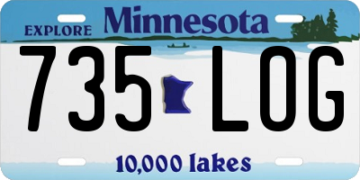 MN license plate 735LOG