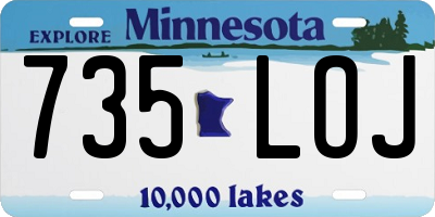 MN license plate 735LOJ