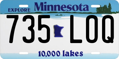 MN license plate 735LOQ