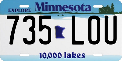MN license plate 735LOU