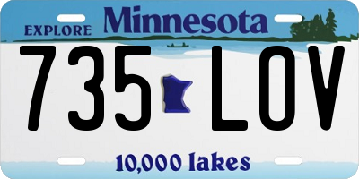 MN license plate 735LOV