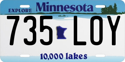 MN license plate 735LOY