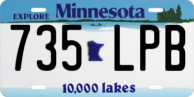 MN license plate 735LPB