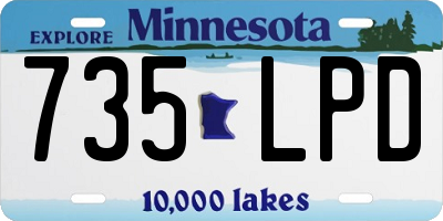 MN license plate 735LPD