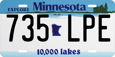 MN license plate 735LPE