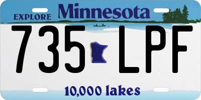 MN license plate 735LPF