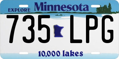 MN license plate 735LPG
