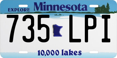 MN license plate 735LPI
