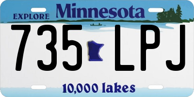 MN license plate 735LPJ