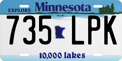 MN license plate 735LPK