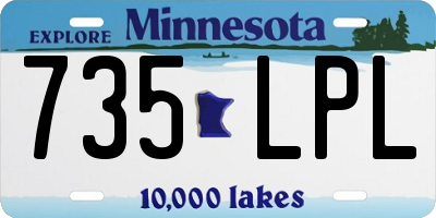 MN license plate 735LPL