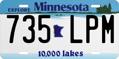 MN license plate 735LPM