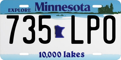 MN license plate 735LPO