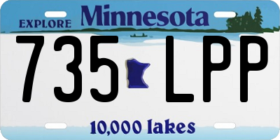 MN license plate 735LPP